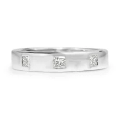 Platinum Princess Cut Diamond Band