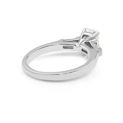 Platinum Radiant Cut Diamond Solitaire Ring