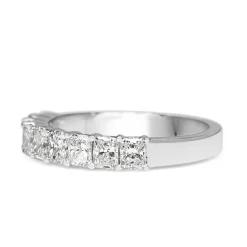 Platinum Radiant Cut Diamond Band Ring