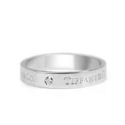 Platinum Tiffany and Co Diamond Band Ring