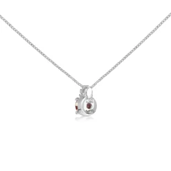 Platinum Treated Pink and White Diamond Necklace