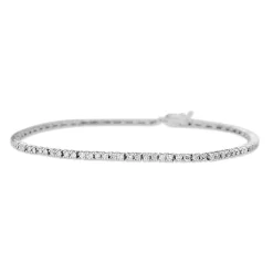 Platinum Ultra Fine Diamond Tennis Bracelet