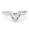 Platinum 'V Shape' All Round Baguette Diamond Band