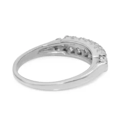 Platinum Vintage 2 Row Diamond Band Ring