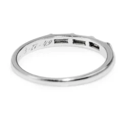 Platinum Vintage Baguette Diamond Band