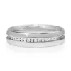 Platinum Vintage Diamond and Millgrain Band