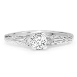 Platinum Vintage Diamond Solitaire Ring