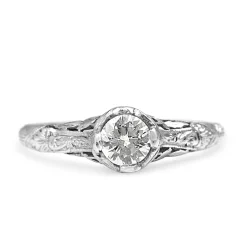 Platinum Vintage Diamond Solitaire Ring