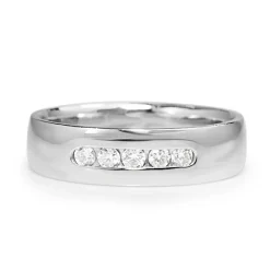 Platinum Vintage Mens Diamond Band