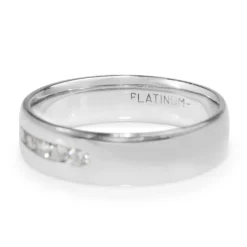 Platinum Vintage Mens Diamond Band