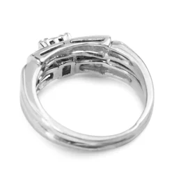 Platinum Vintage Old and Single Cut Diamond Ring Set
