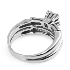 Platinum Vintage Old and Single Cut Diamond Ring Set