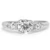 Platinum Vintage Old Cut Diamond Ring