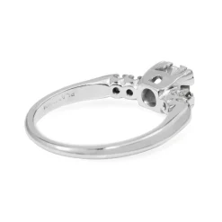 Platinum Vintage Old Cut Diamond Ring