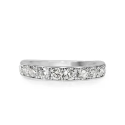 Platinum Vintage Style Diamond Band Ring