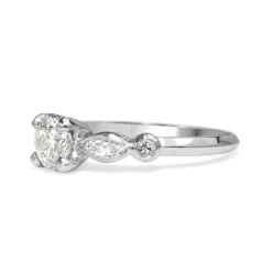 Platinum Vintage Style Diamond Solitaire Ring