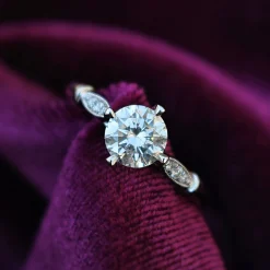 Platinum Vintage Style Diamond Solitaire Ring