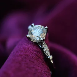 Platinum Vintage Style Diamond Solitaire Ring