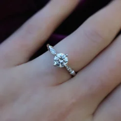 Platinum Vintage Style Diamond Solitaire Ring