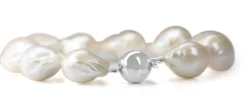 Silver Fresh Water Baroque Pearl Bracelet