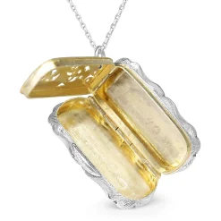 Sterling Silver Antique Vinaigrette Necklace