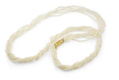 Vintage Seed Pearl Necklace on Plated Clasp